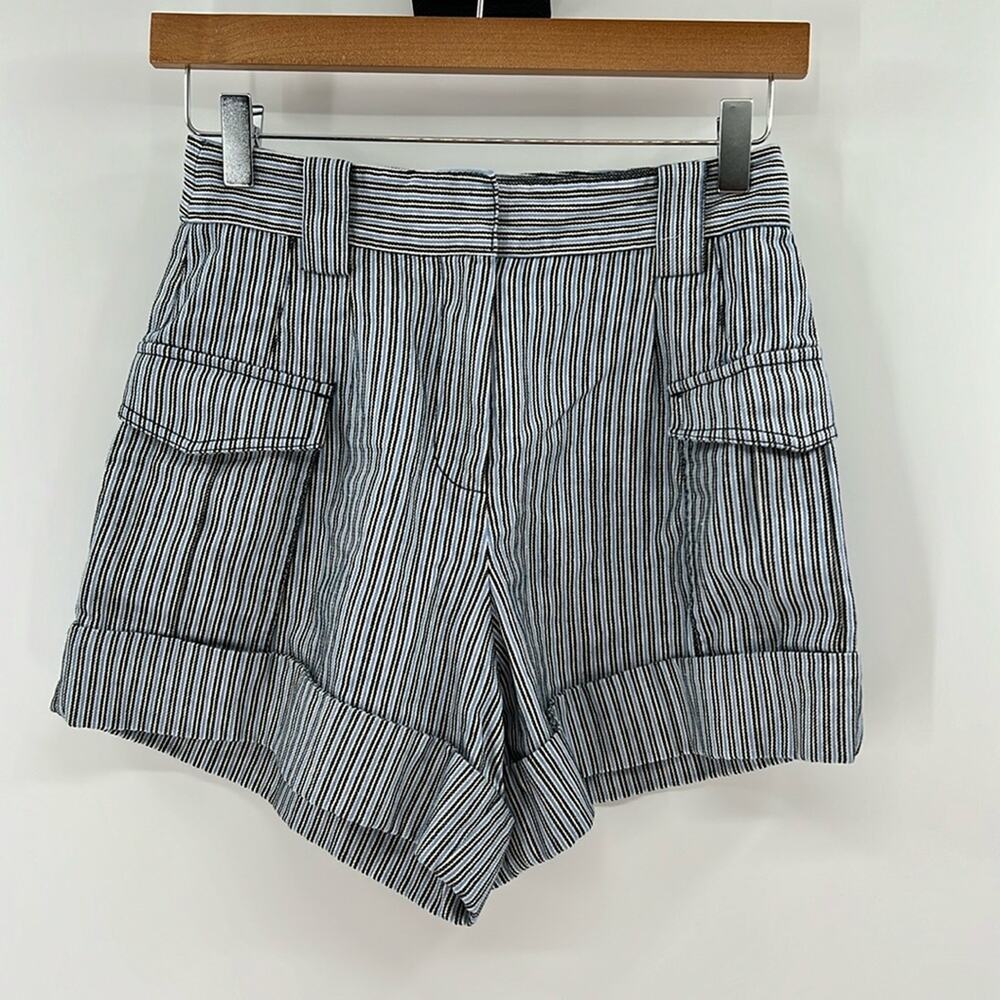 Derek Lam 10 Crosby Ryder Cargo Shorts - Blue/Navy/White - 0